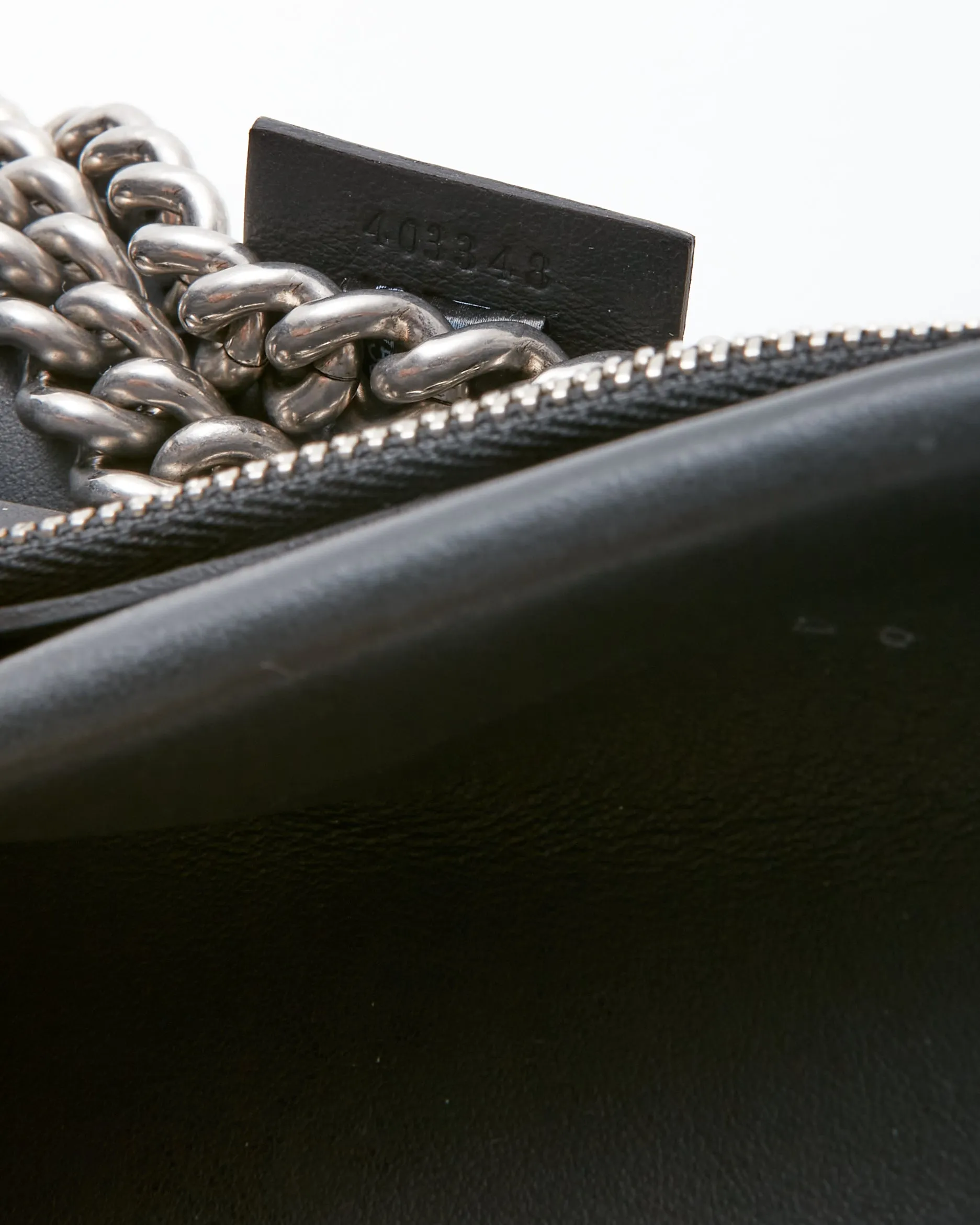 Gucci Black Suede Medium Dionysus Chain Shoulder Bag
