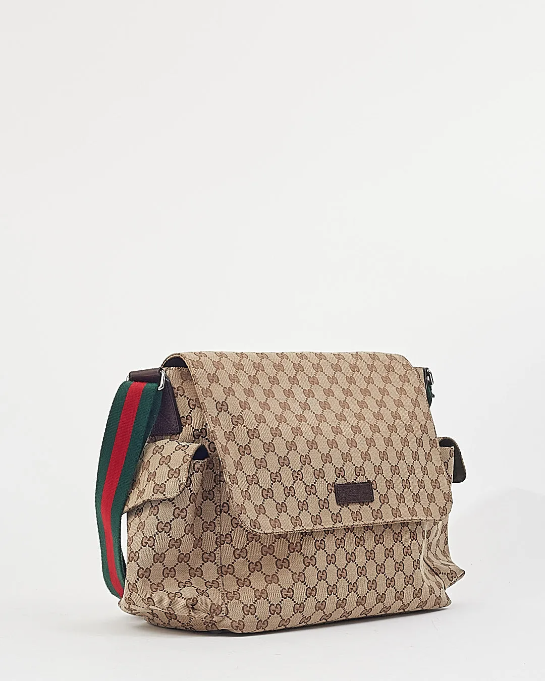 Gucci Brown GG Canvas Print Diaper Bag