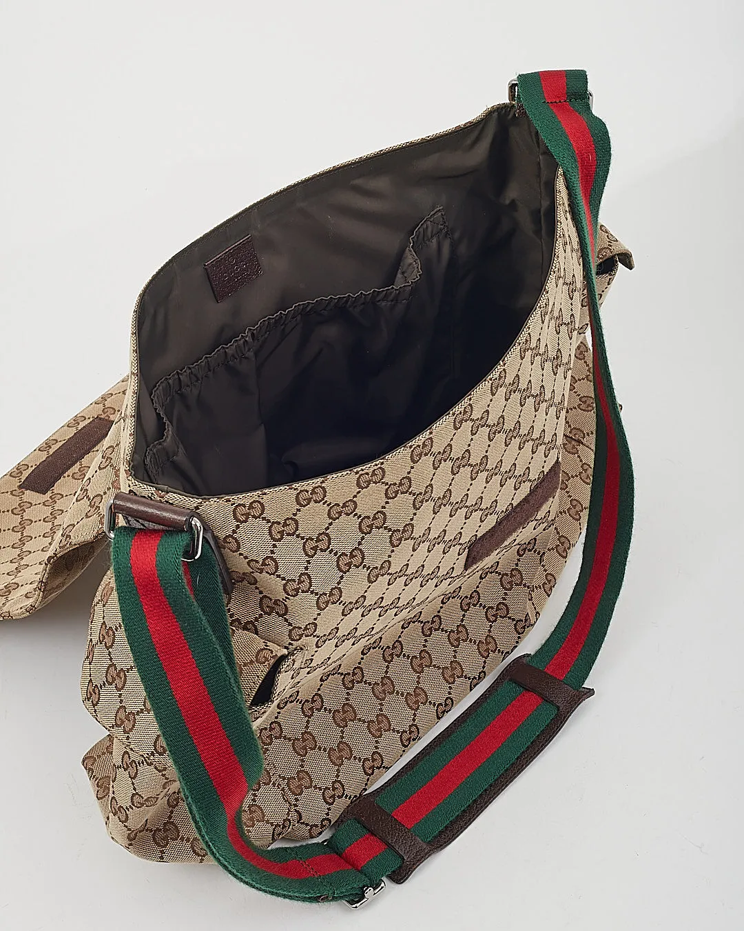 Gucci Brown GG Canvas Print Diaper Bag