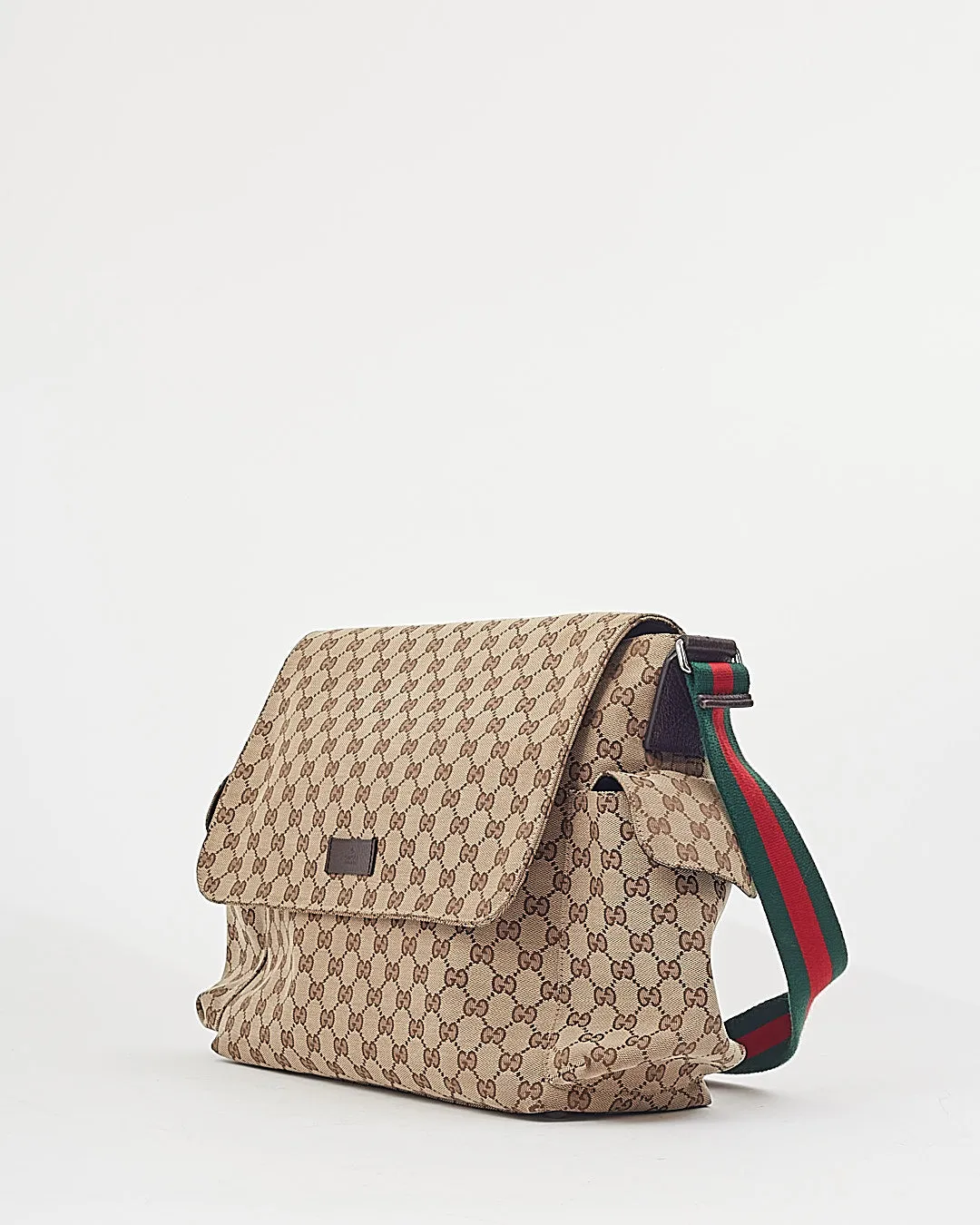 Gucci Brown GG Canvas Print Diaper Bag