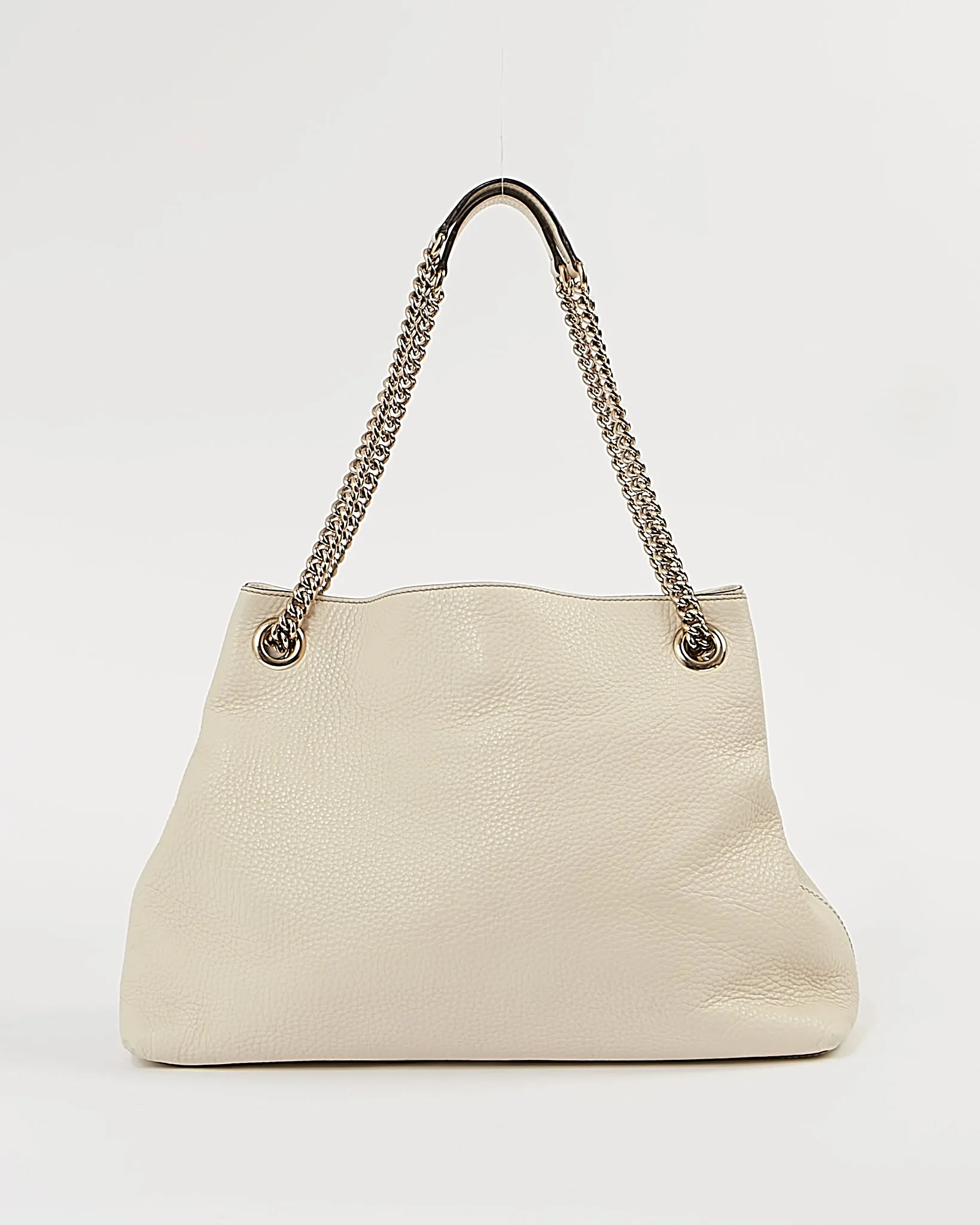 Gucci Cream Leather Soho Chain Shoulder Medium Bag