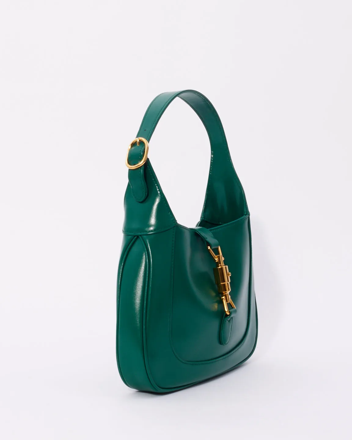 Gucci Emerald Green Leather Jackie 1961 Small Shoulder Bag