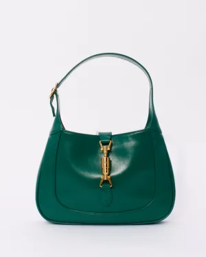 Gucci Emerald Green Leather Jackie 1961 Small Shoulder Bag