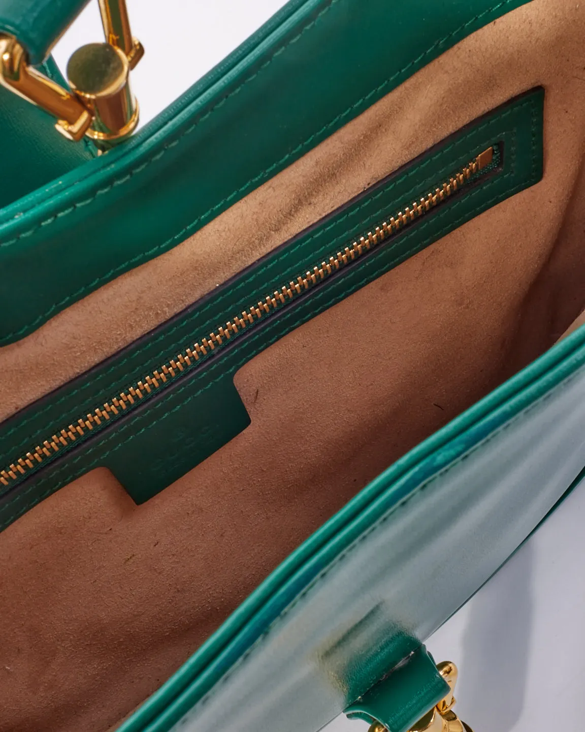Gucci Emerald Green Leather Jackie 1961 Small Shoulder Bag