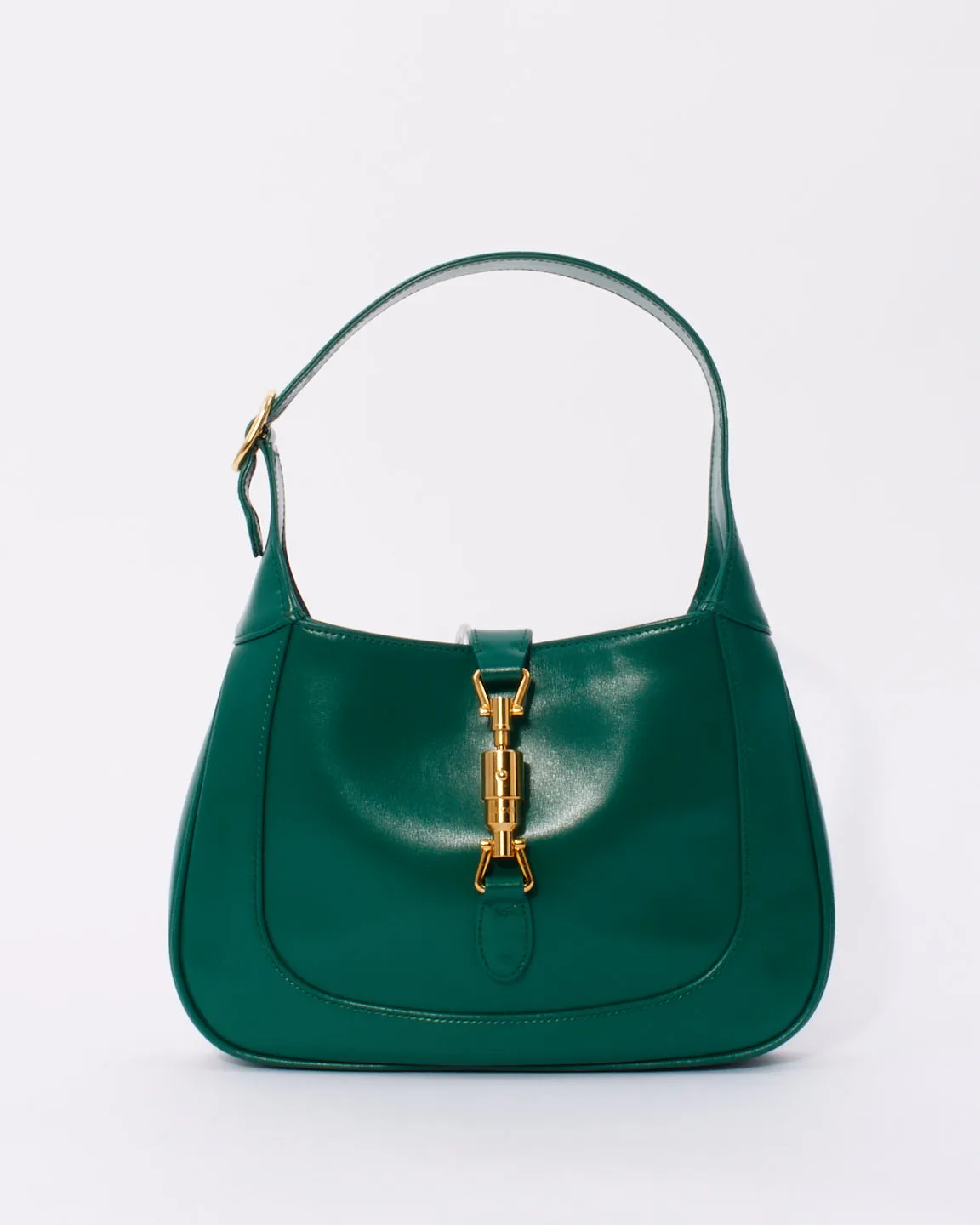 Gucci Emerald Green Leather Jackie 1961 Small Shoulder Bag