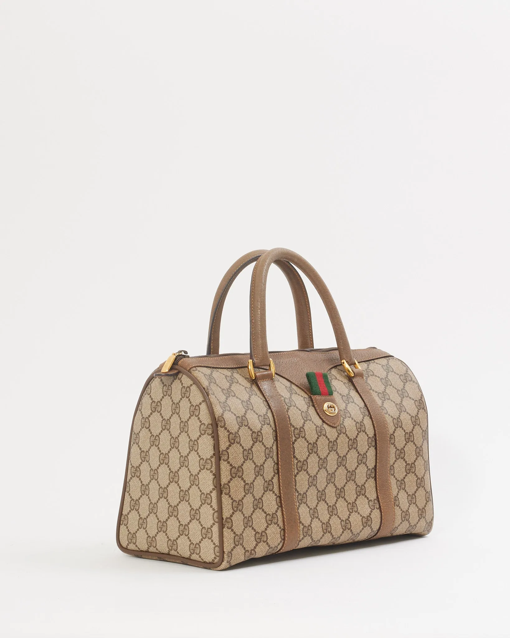 Gucci GG Canvas Print Vintage Boston Bag
