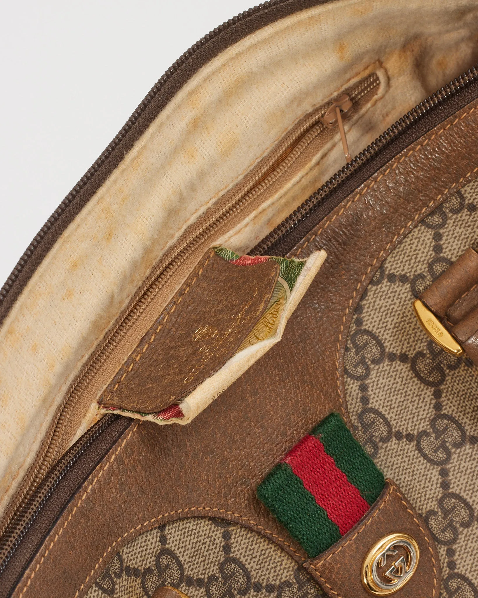Gucci GG Canvas Print Vintage Boston Bag