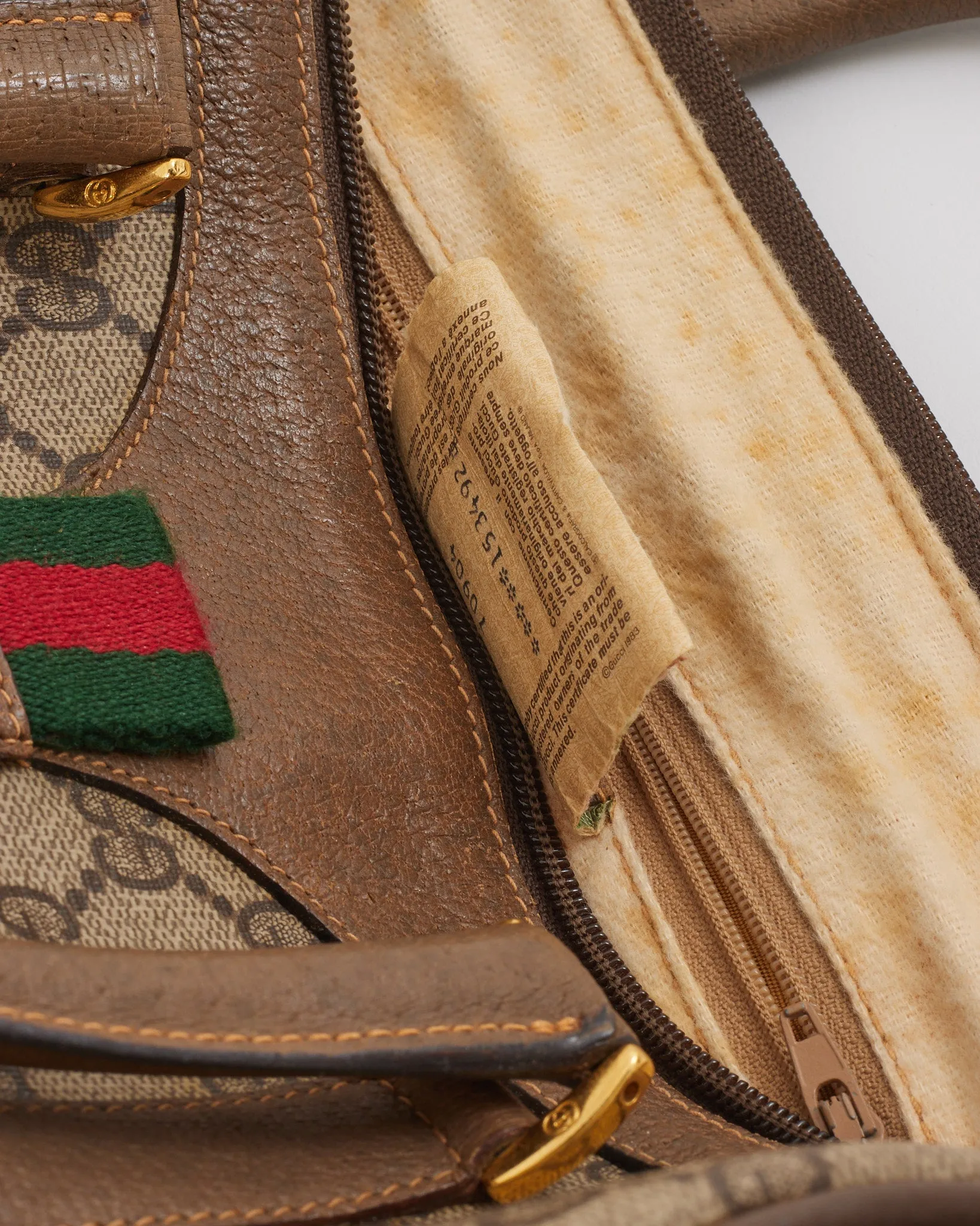 Gucci GG Canvas Print Vintage Boston Bag