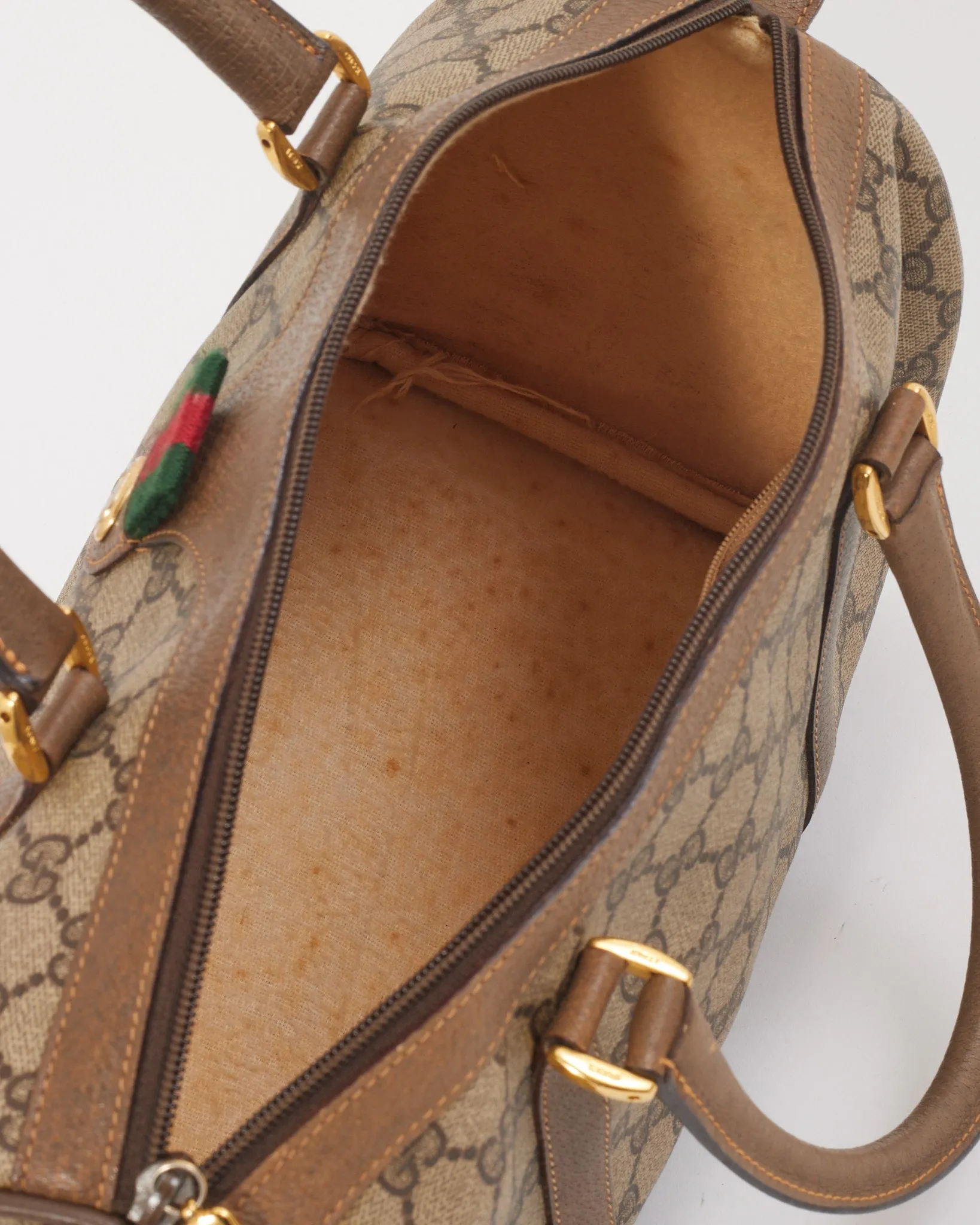 Gucci GG Canvas Print Vintage Boston Bag