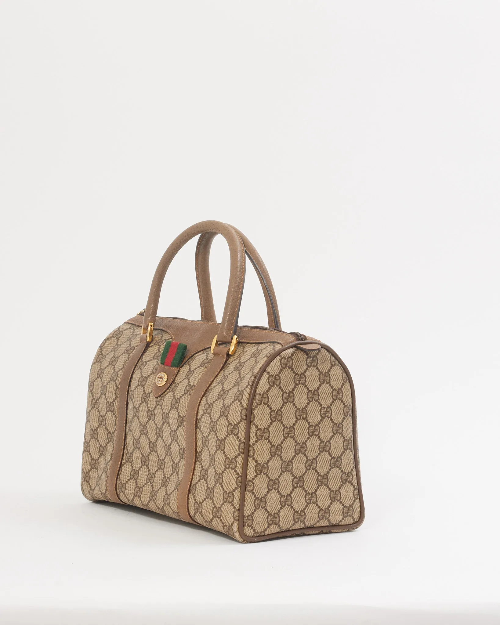 Gucci GG Canvas Print Vintage Boston Bag