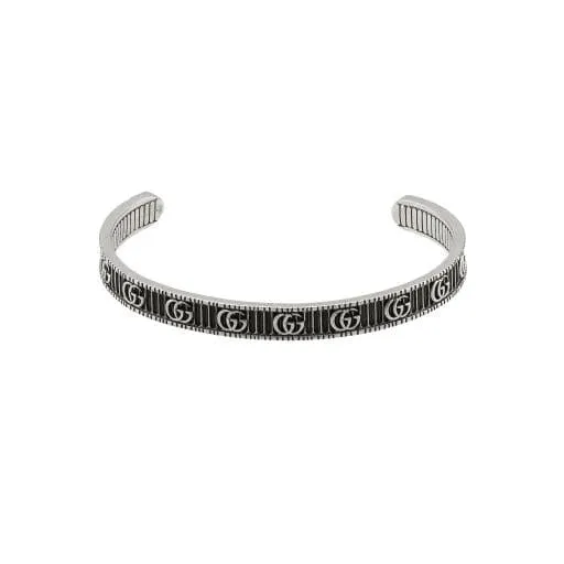Gucci Silver GG Marmont Cuff Bracelet