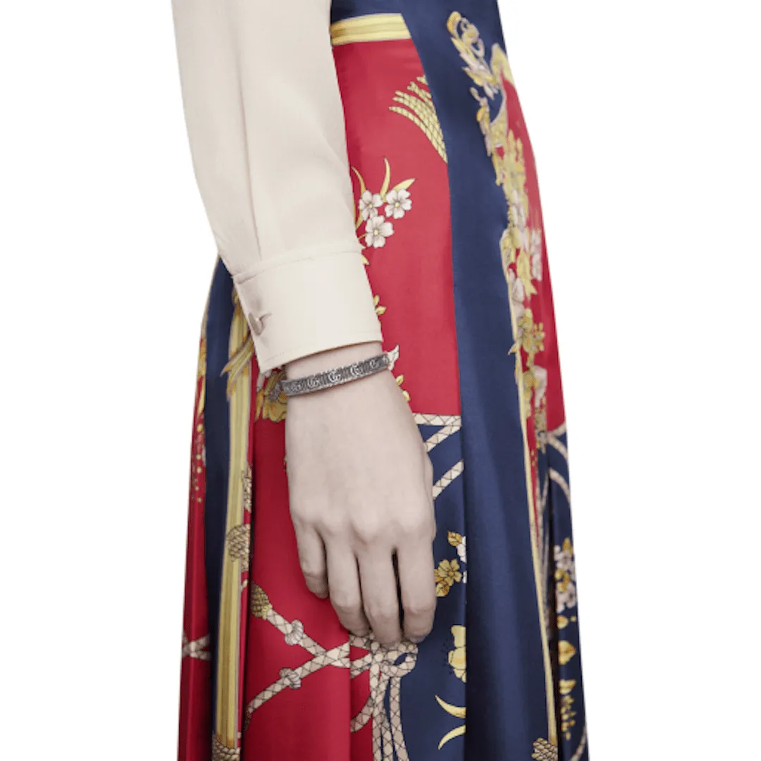 Gucci Silver GG Marmont Cuff Bracelet