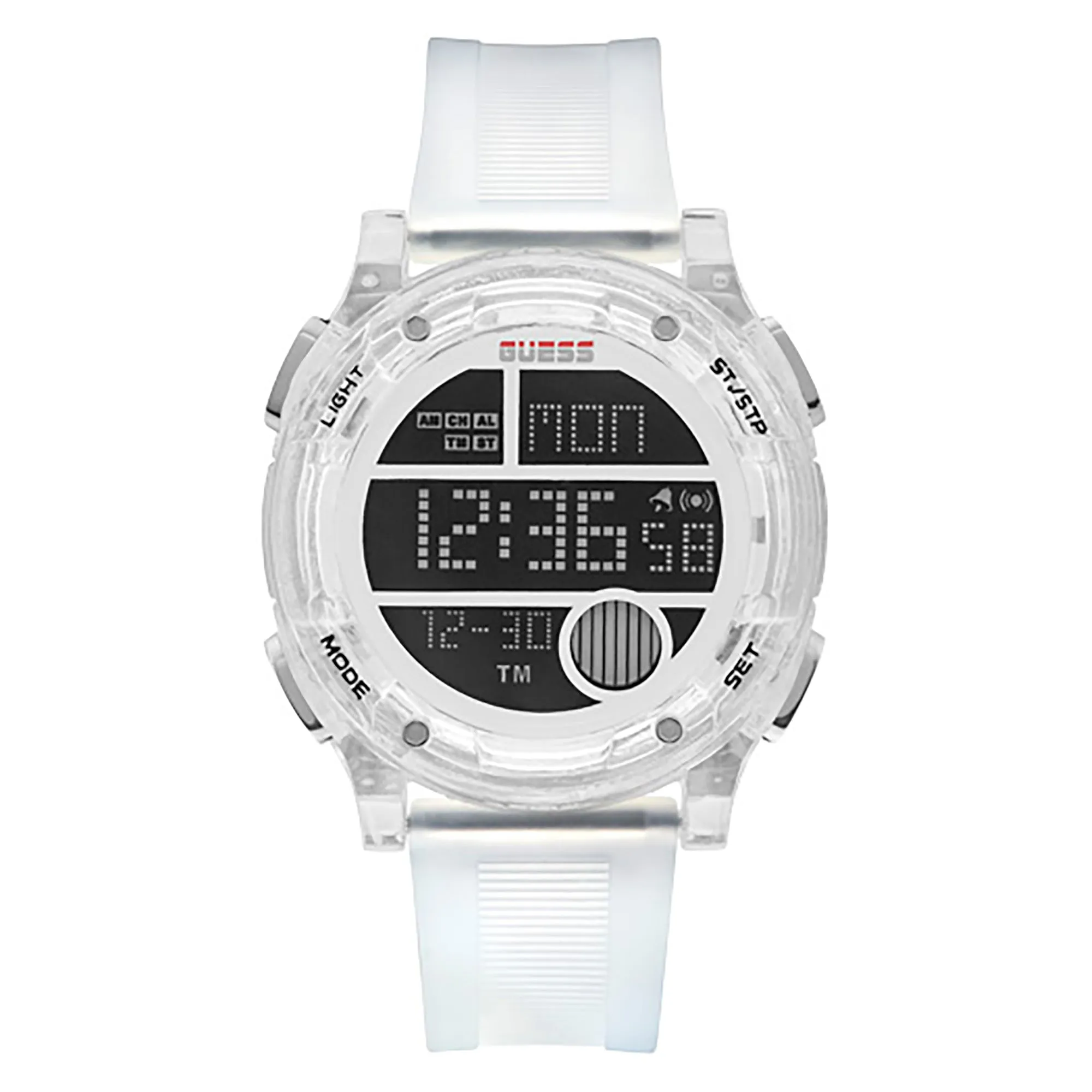 Guess Men's Watch Clear Case Quartz