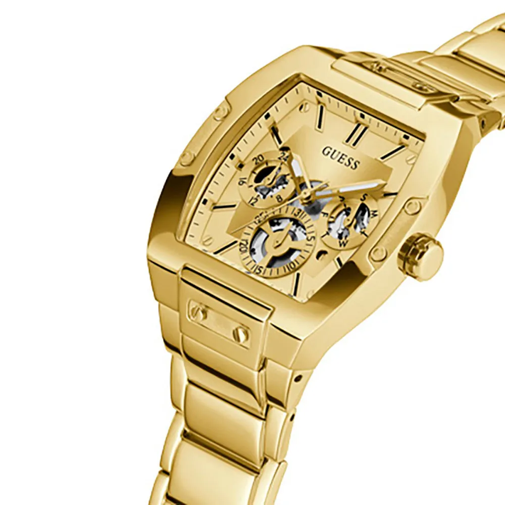 Guess Men's Watch Gold Tone Case Quartz