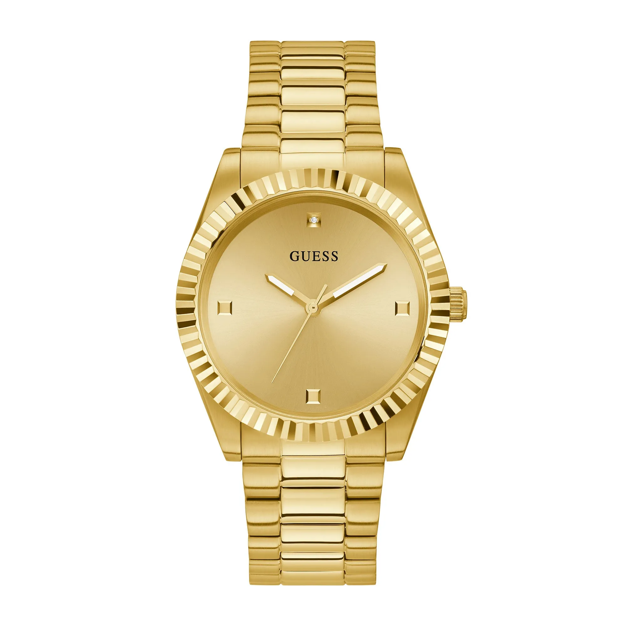 Guess Men's Watch Gold Tone Case Quartz