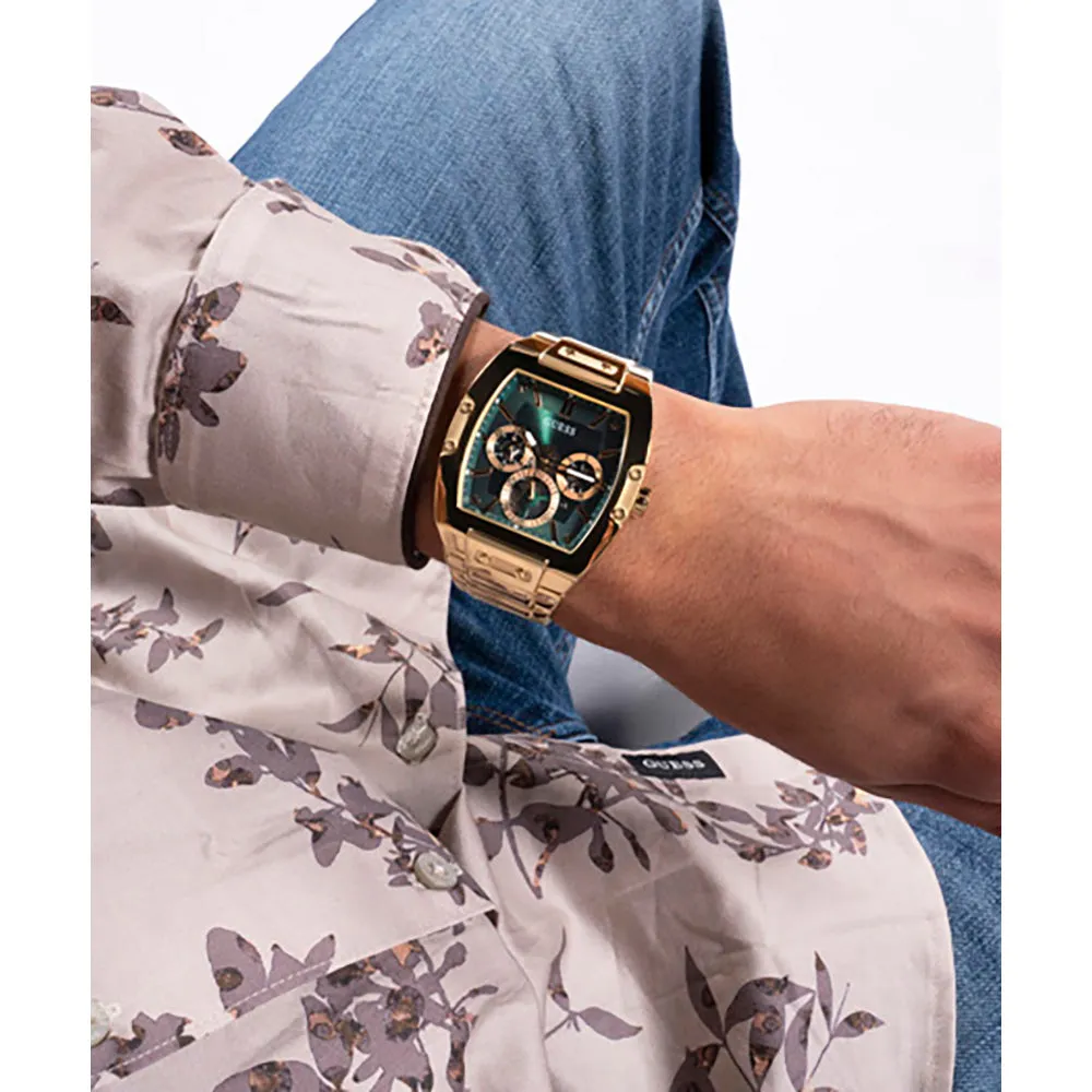 Guess Men's Watch Gold Tone Case Quartz