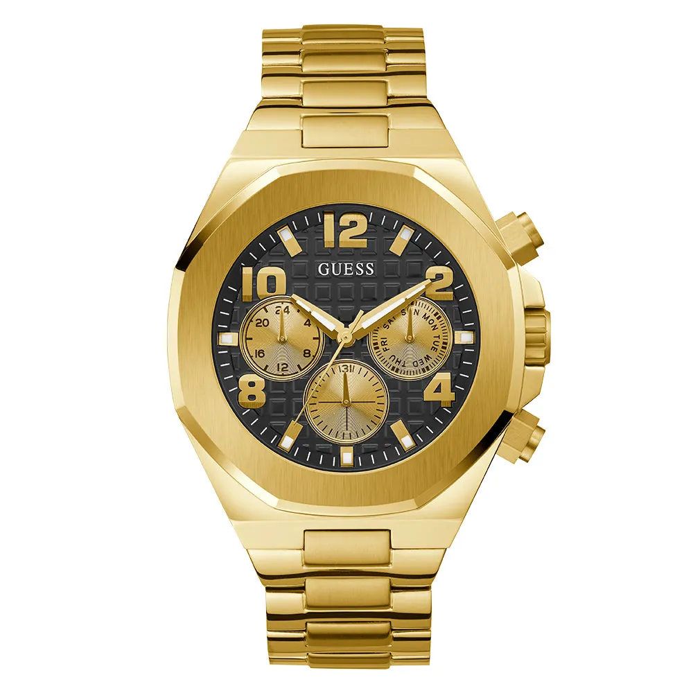 Guess Men's Watch Gold Tone Case Quartz