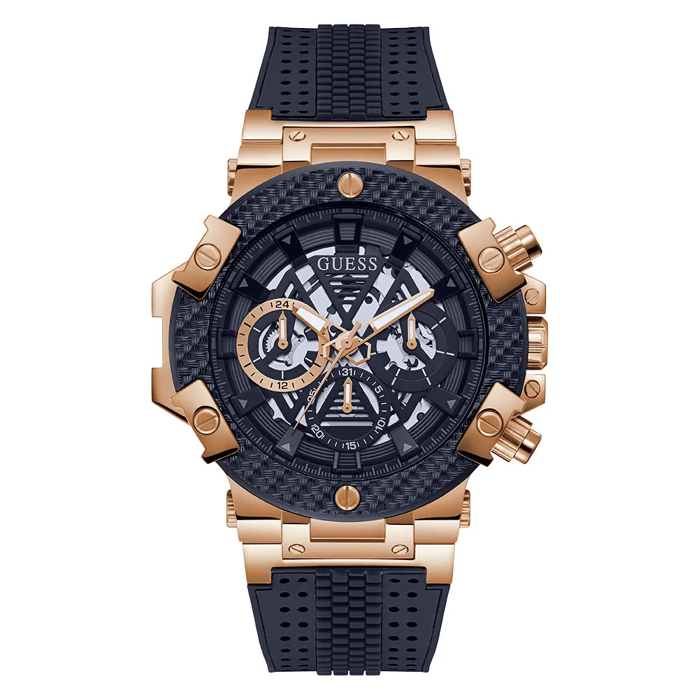Guess Men's Watch Rose Gold Tone Case Quartz