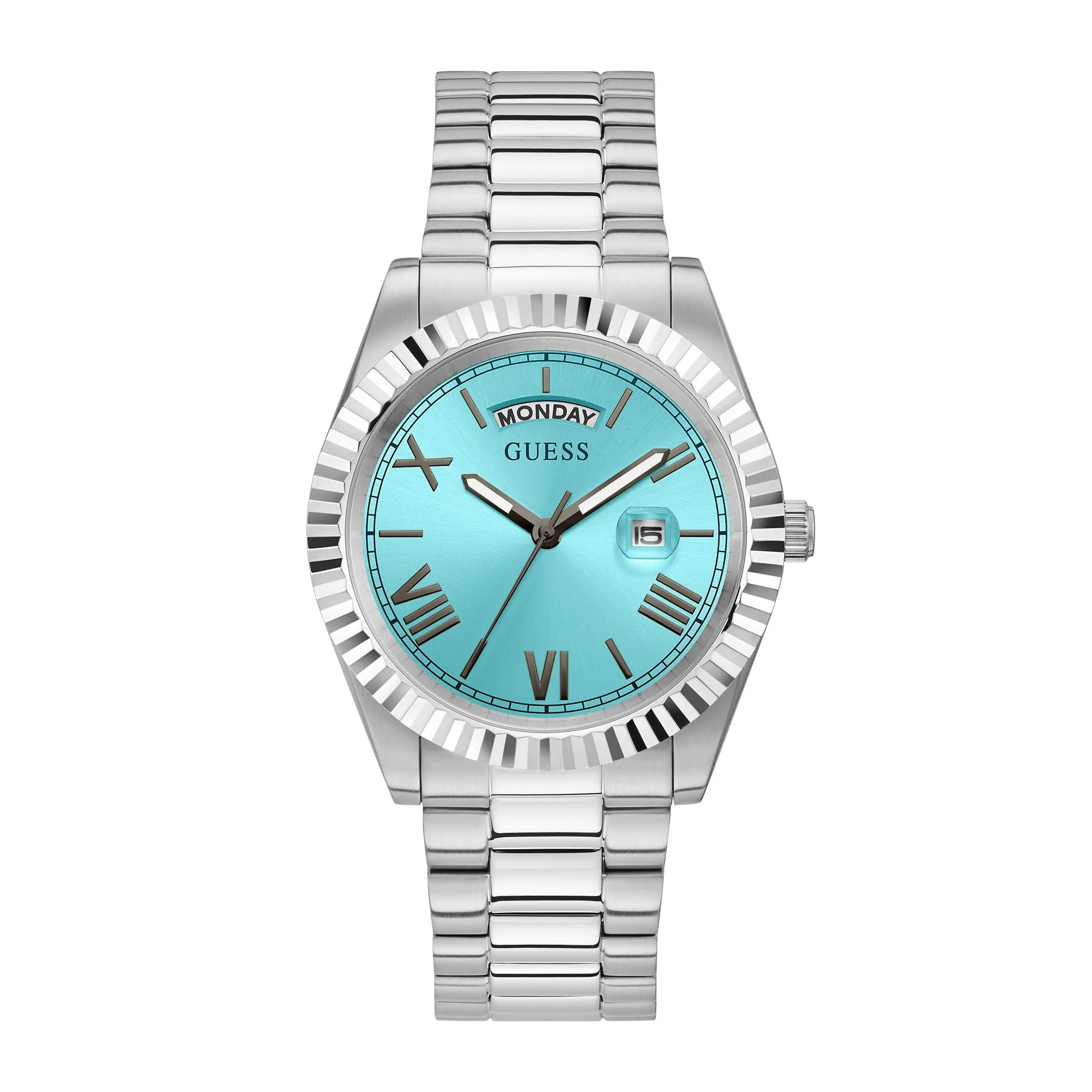 Guess Men's Watch Silver Tone Case Quartz