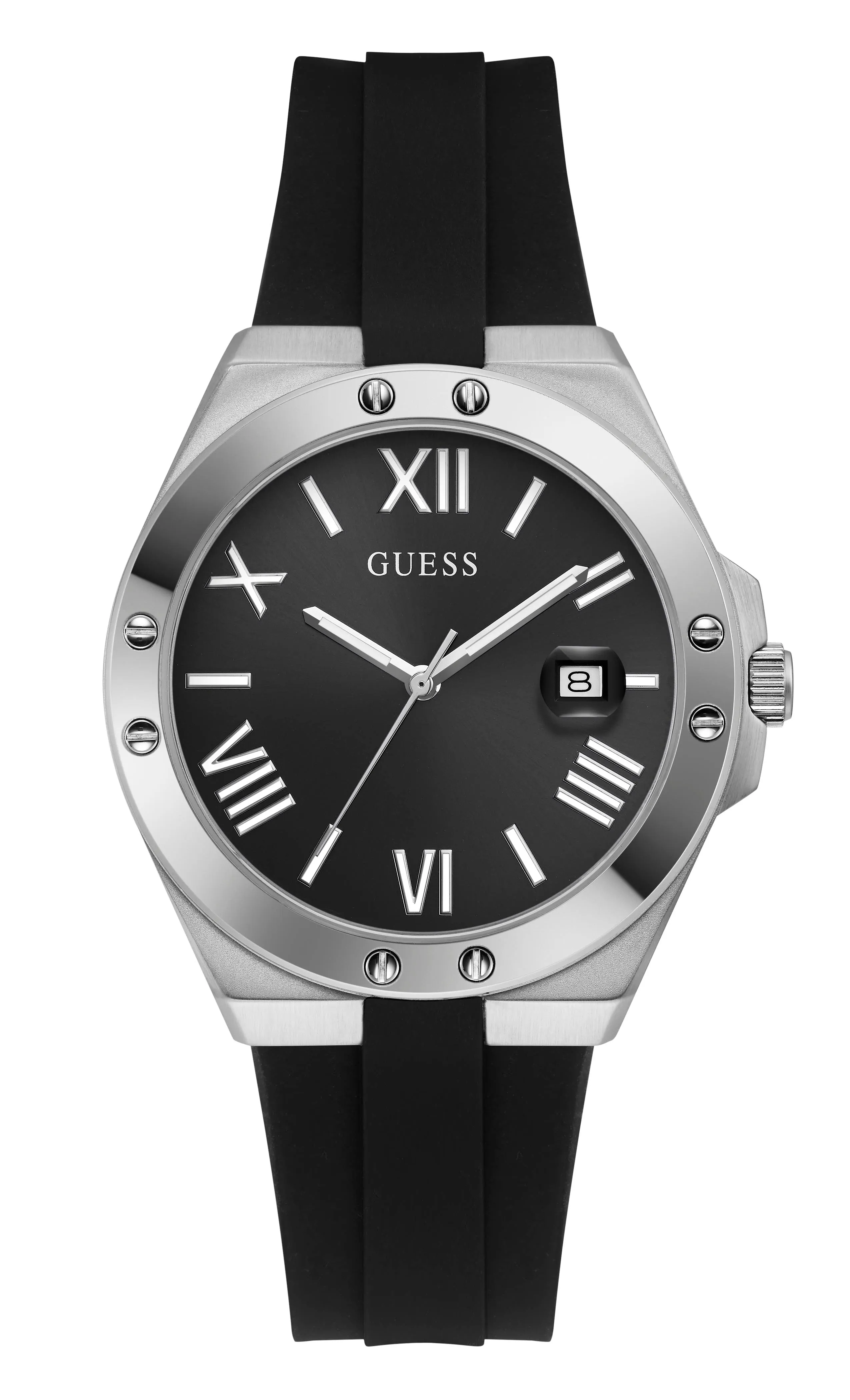 Guess Men's Watch Silver Tone Case Quartz