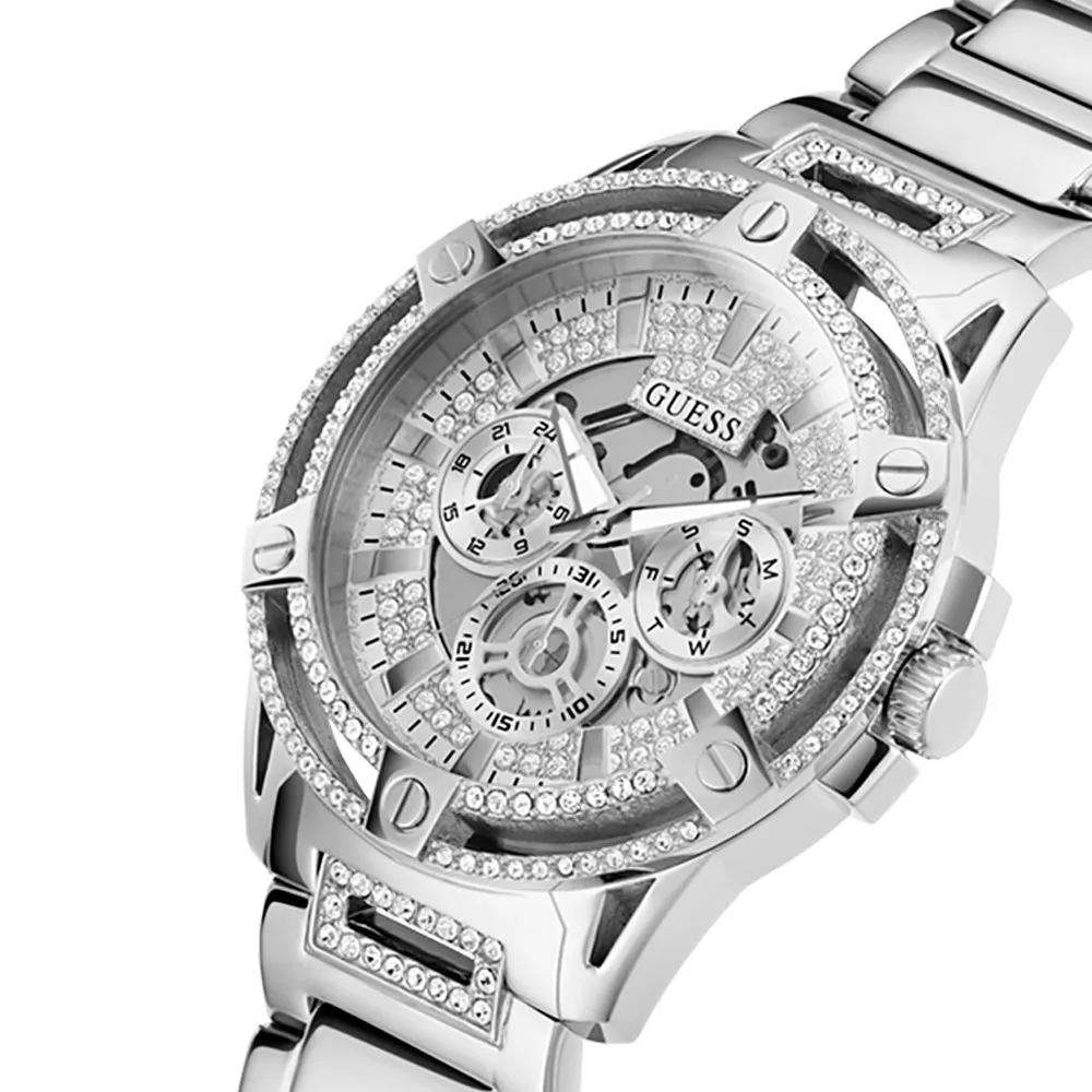 Guess Men's Watch Silver Tone Case Quartz