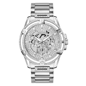 Guess Men's Watch Silver Tone Case Quartz