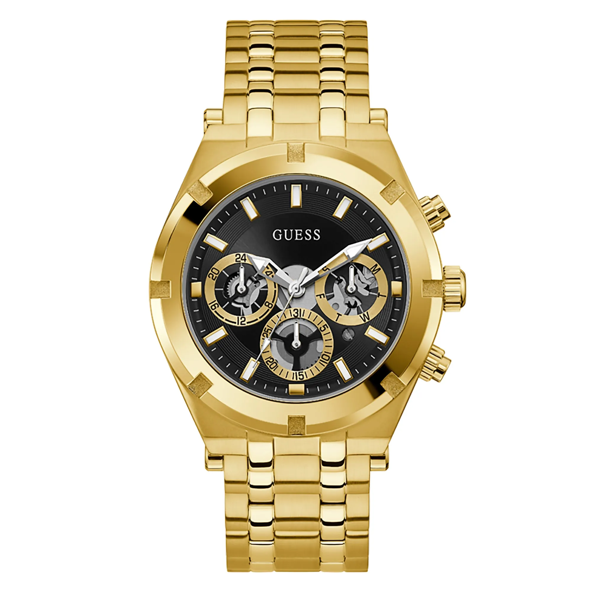 Guess Men's Watch Yellow Gold Tone Case Quartz