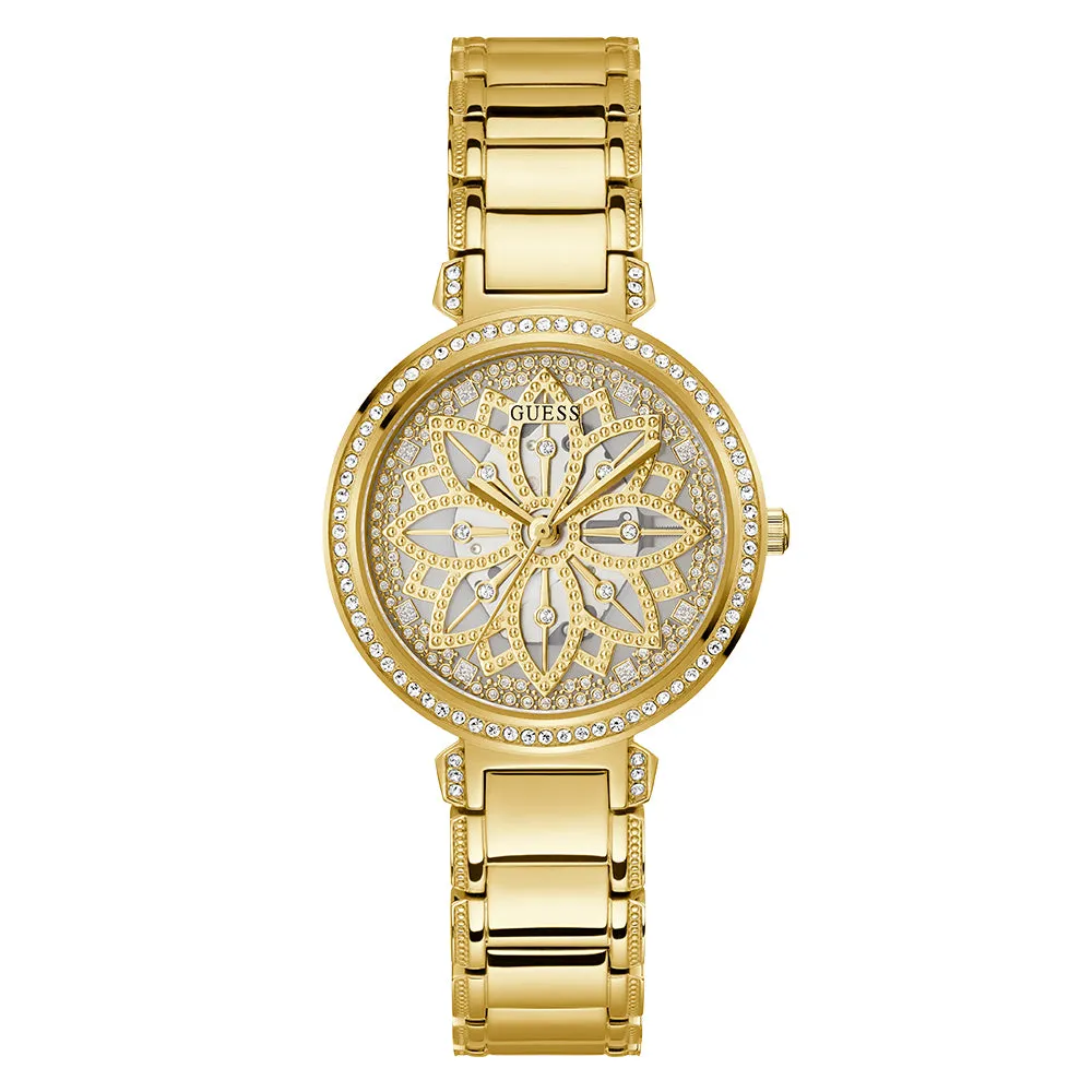 Guess Women's Watch Gold Tone Case Quartz