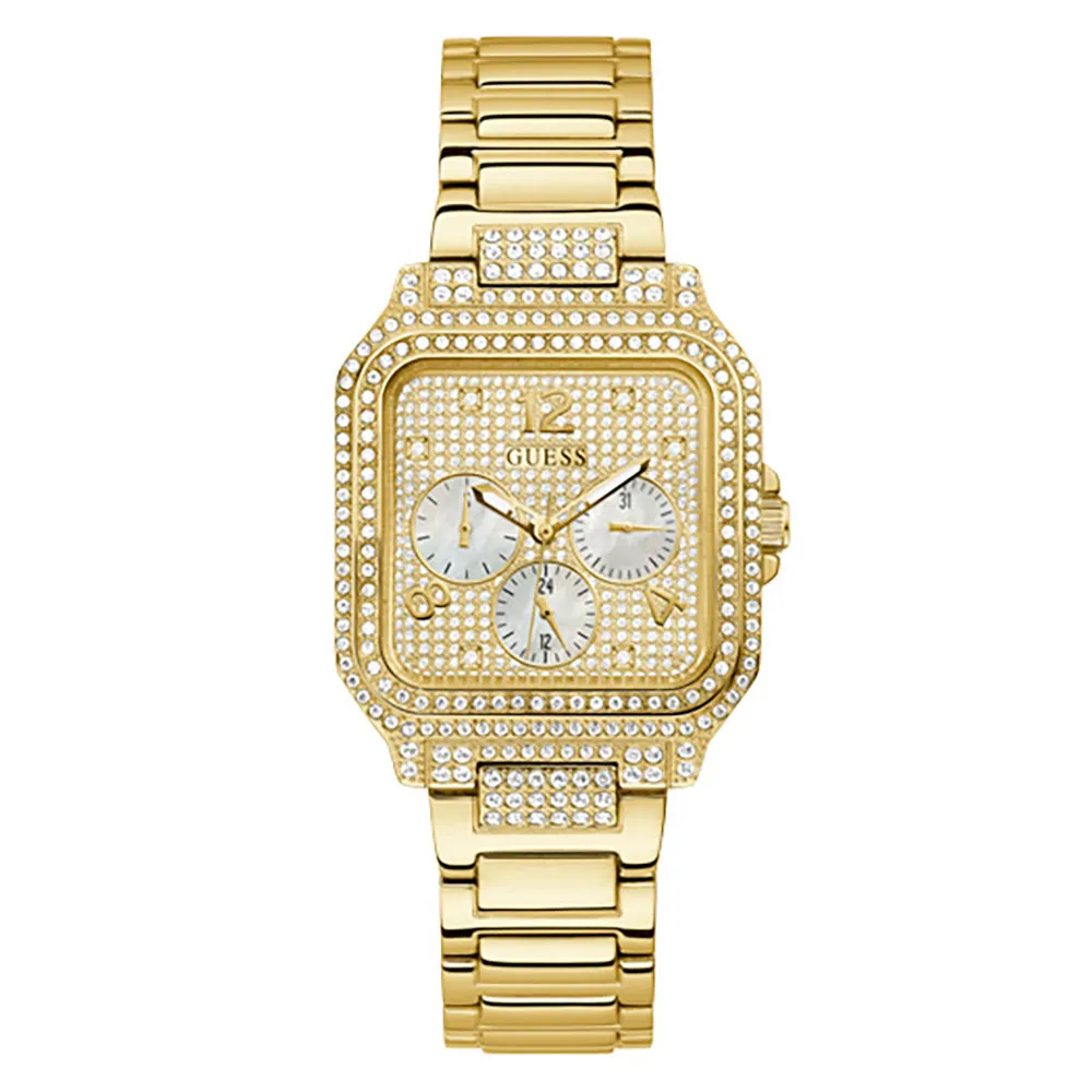 Guess Women's Watch Gold Tone Case Quartz