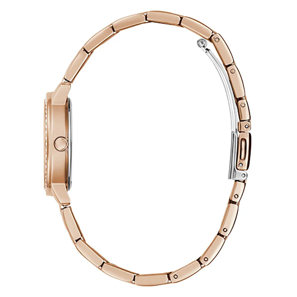 Guess Women's Watch Rose Gold Tone Case Quartz