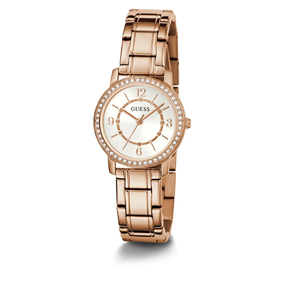 Guess Women's Watch Rose Gold Tone Case Quartz