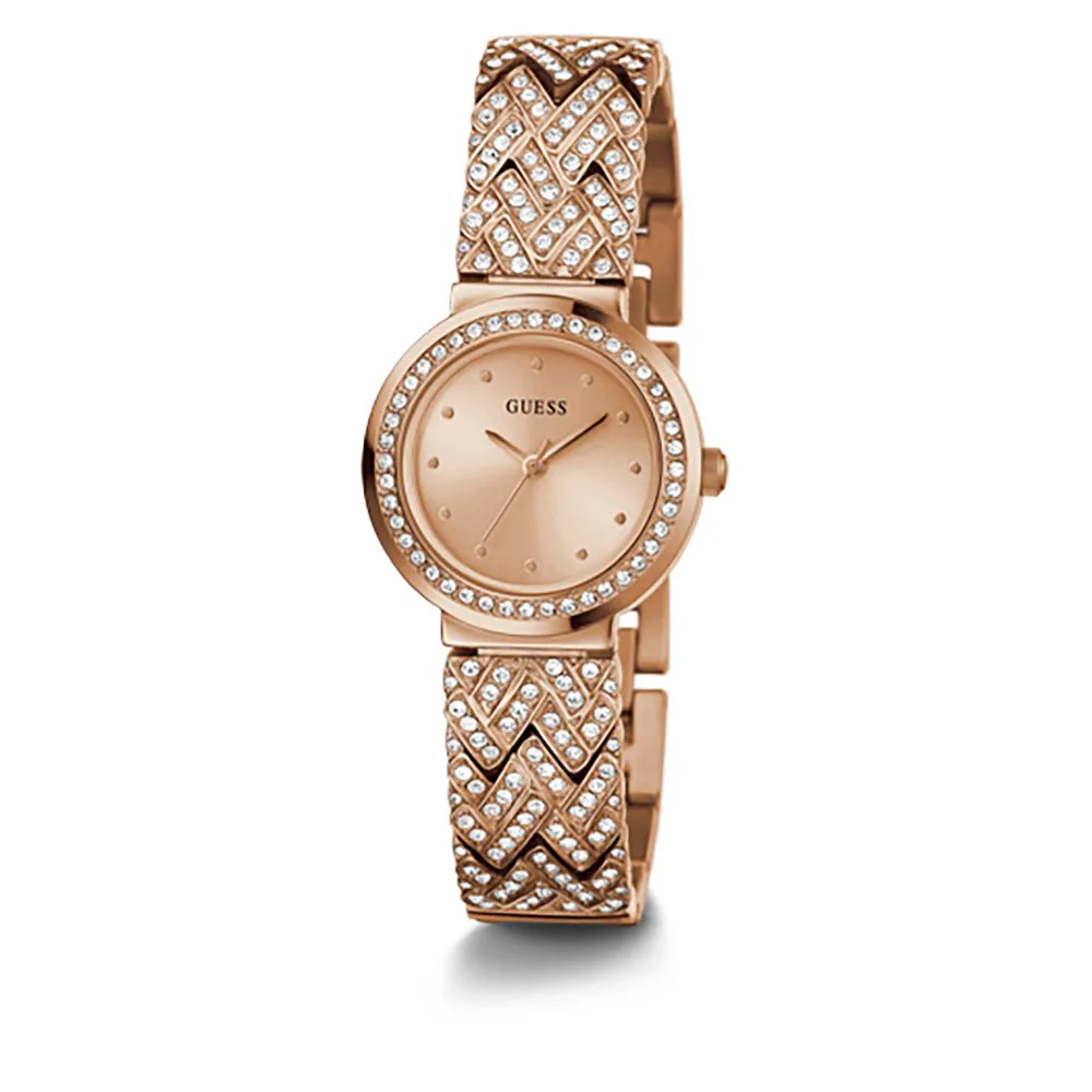 Guess Women's Watch Rose Gold Tone Case Quartz