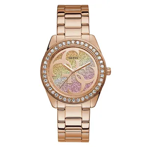 Guess Women's Watch Rose Gold Tone Case Quartz