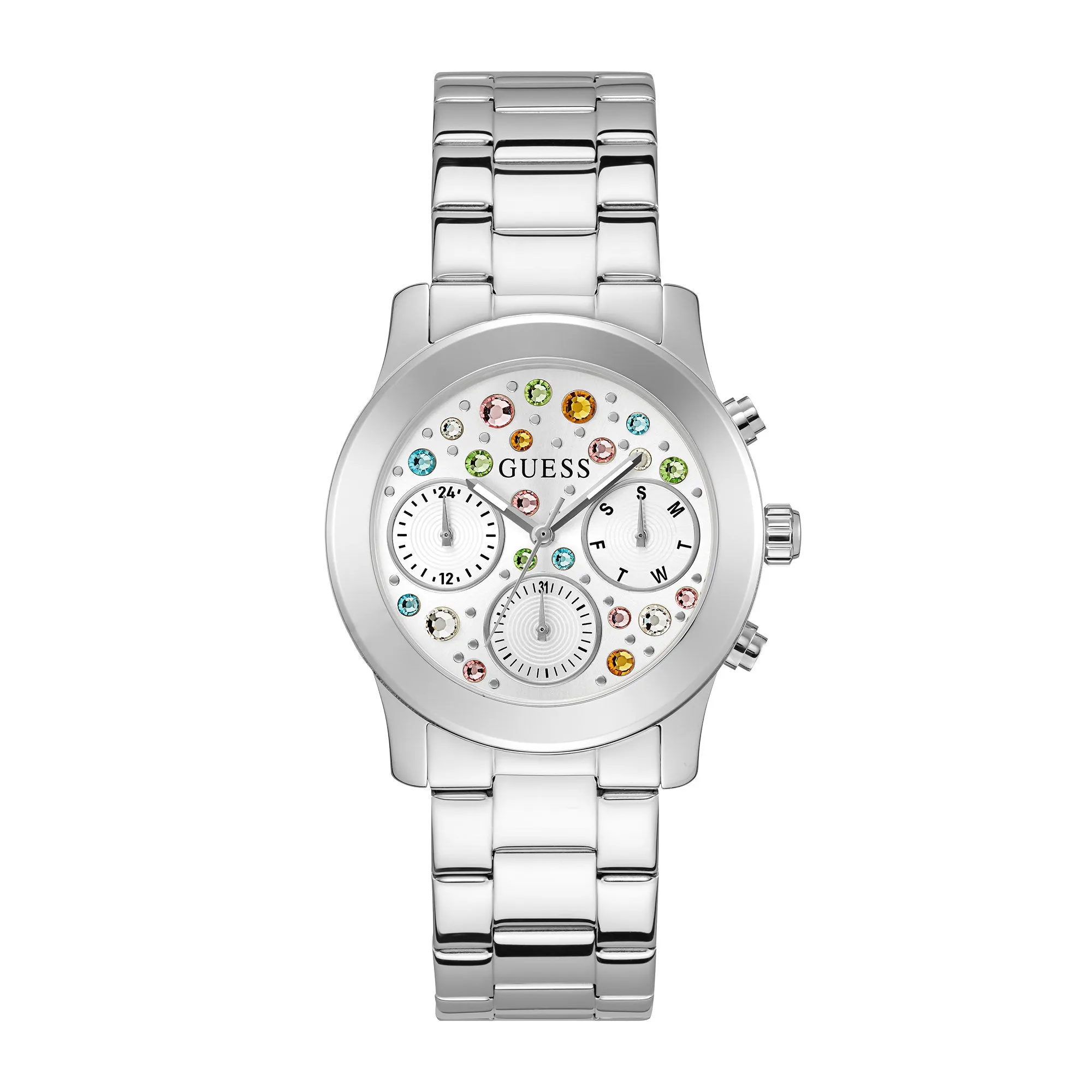 Guess Women's Watch Silver Tone Case Quartz