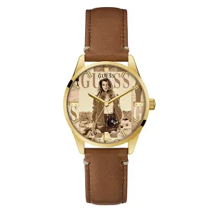 Guess Women's Watch Yellow Gold Tone Case Quartz