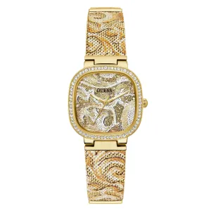 Guess Women's Watch Yellow Gold Tone Case Quartz