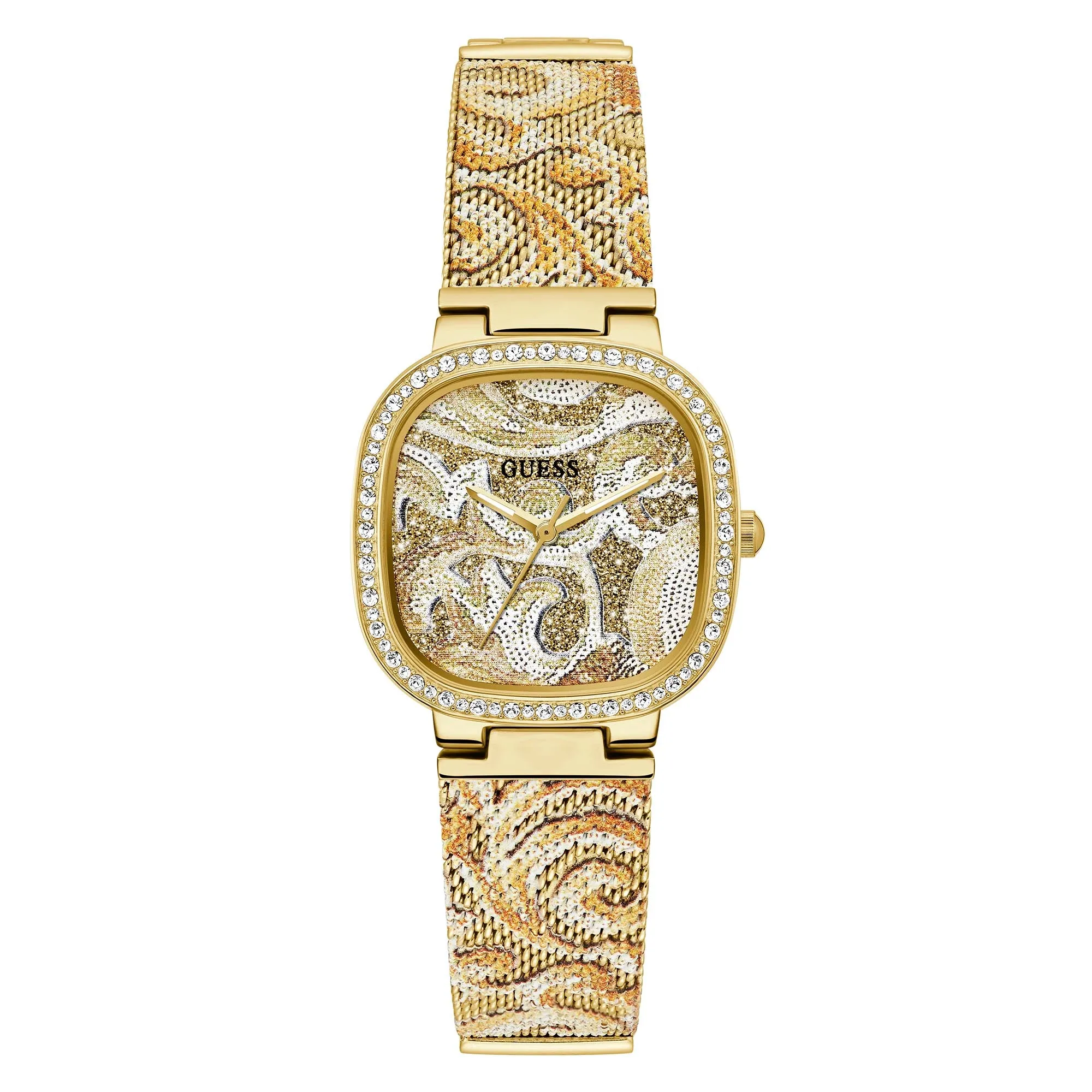 Guess Women's Watch Yellow Gold Tone Case Quartz