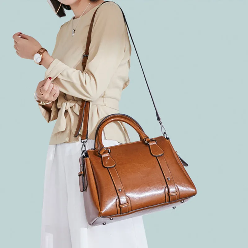 Handmade Top Grain Leather Women Shoulder Bags Stylish Ladies Leather Handbag Gifts For Her SX2833