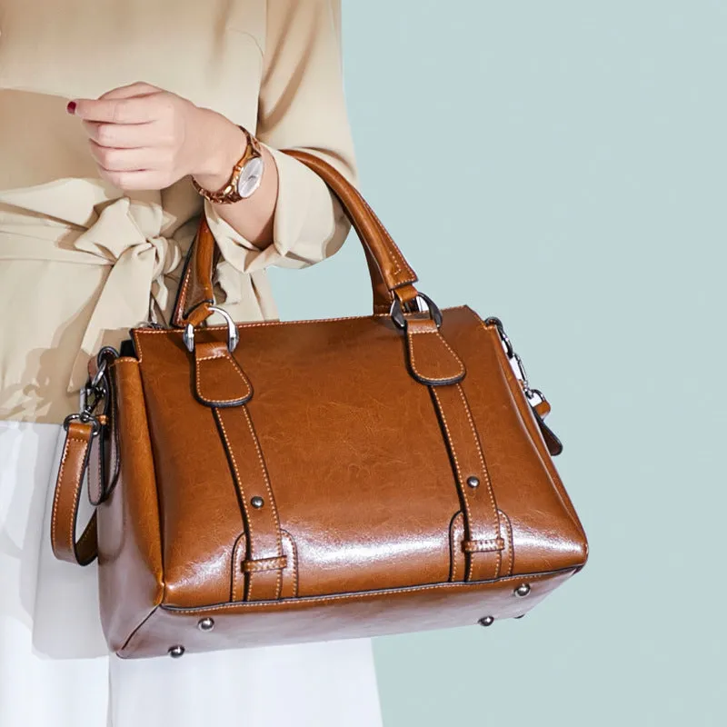 Handmade Top Grain Leather Women Shoulder Bags Stylish Ladies Leather Handbag Gifts For Her SX2833