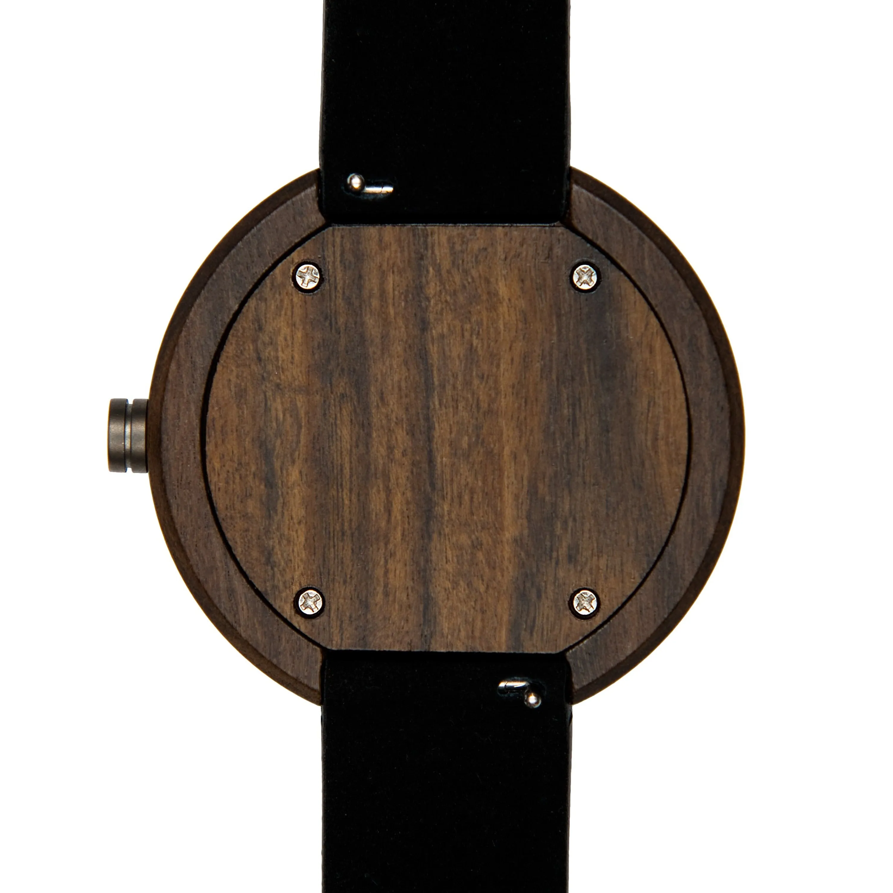 Hawk Dark Sandalwood Minimalist Wood Watch - Gunmetal Gray Dial, Sapphire Crystal, Swiss Quartz Movement | Skyline Series