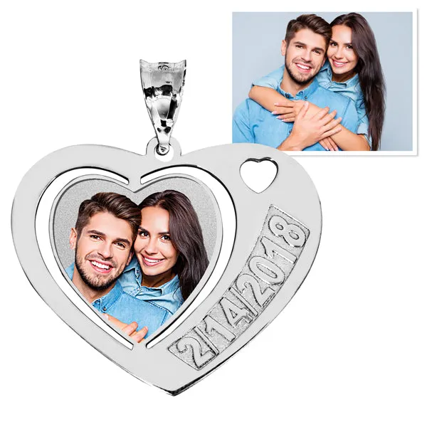 Heart w/ Date Etched Jewelry