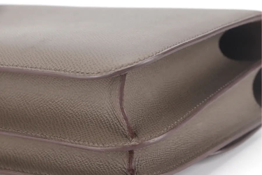 HERMES CONSTANCE 24 GRIS ETAIN EPSOM LEATHER GOLD HARDWARE STAMP D (YEAR 2019) WITH DUST COVER
