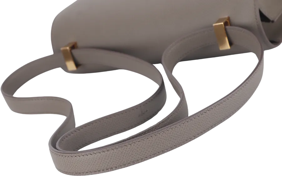 HERMES CONSTANCE 24 GRIS ETAIN EPSOM LEATHER GOLD HARDWARE STAMP D (YEAR 2019) WITH DUST COVER