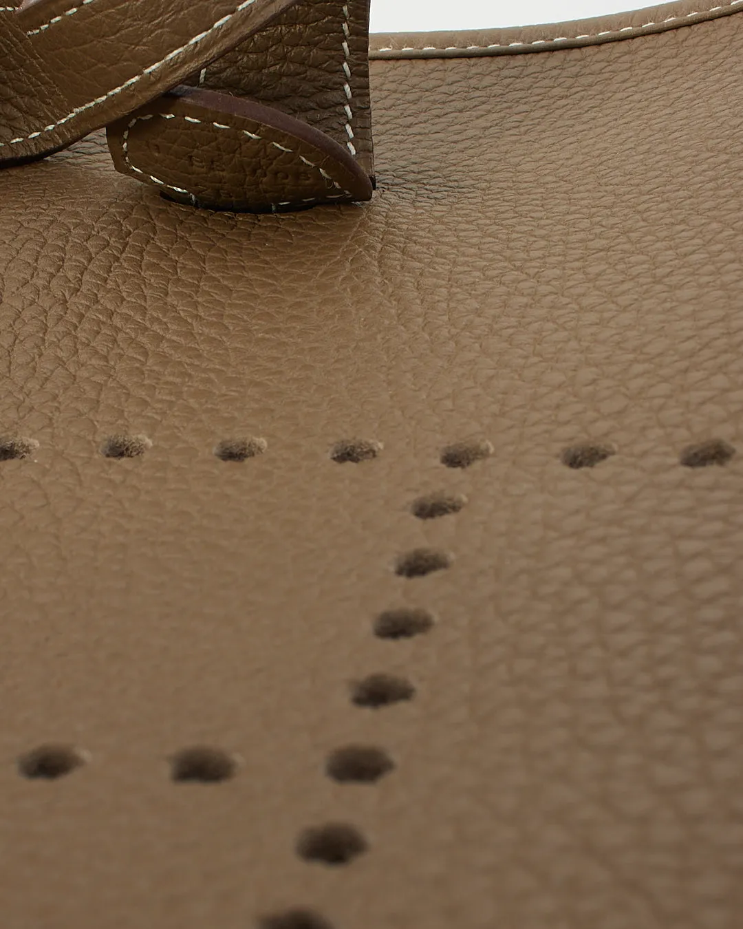 Hermès Etoupe Clémence Leather Evelyne III PM Bag