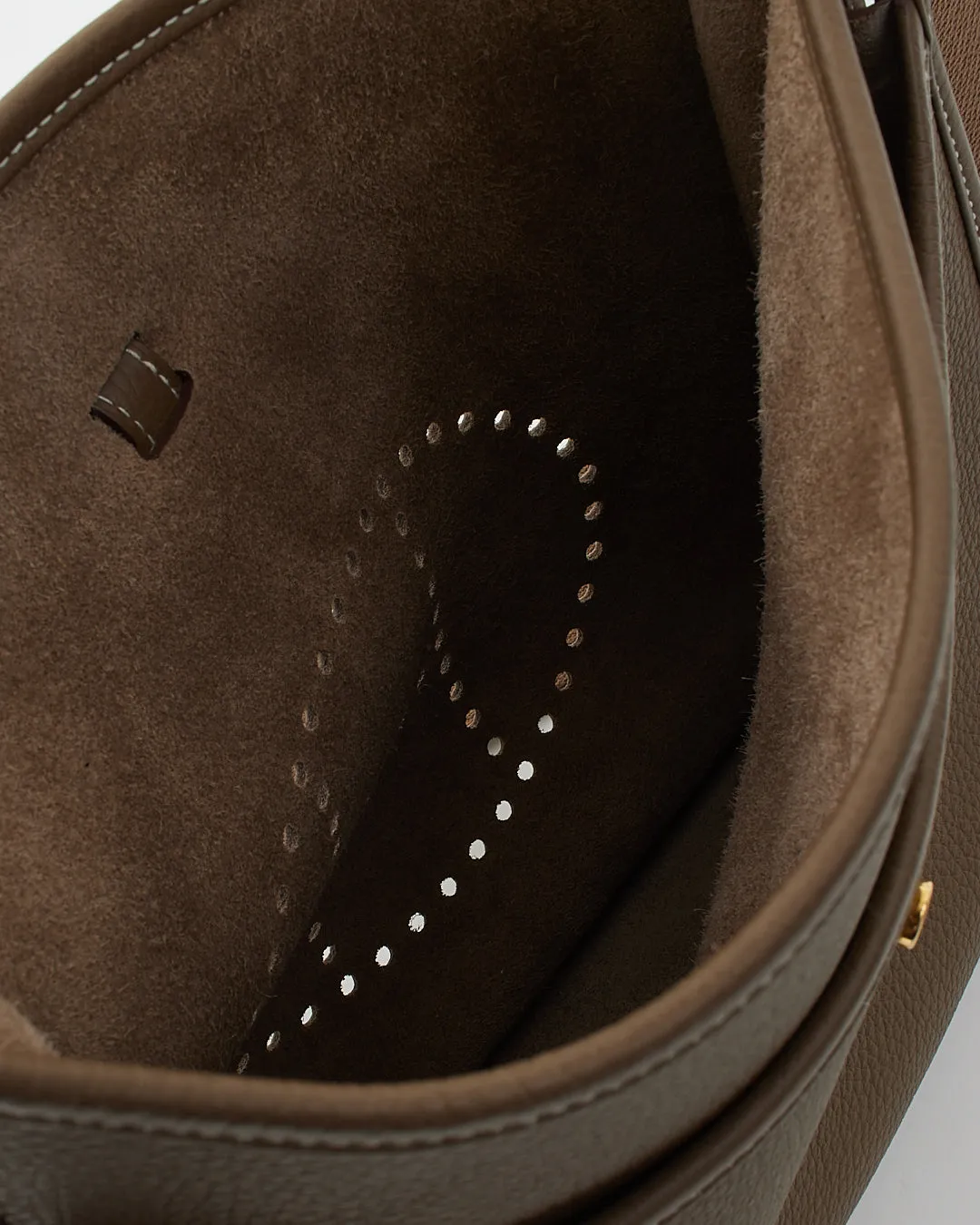 Hermès Etoupe Clémence Leather Evelyne III PM Bag
