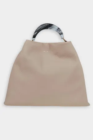 Hobo Calfskin Medium Shoulder Bag in Beige