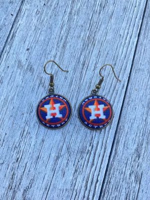 Houston Baseball Dangle Earrings