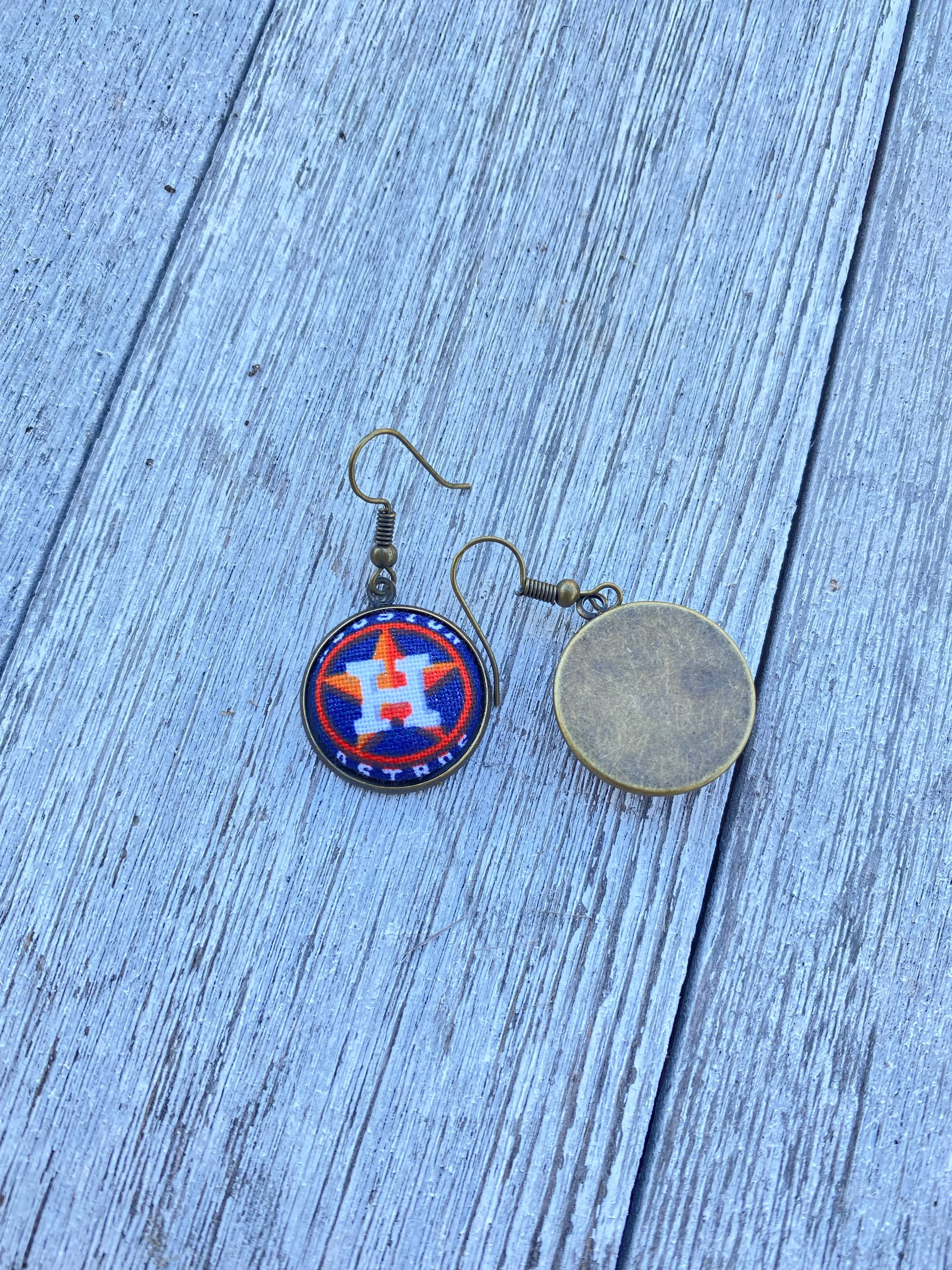 Houston Baseball Dangle Earrings