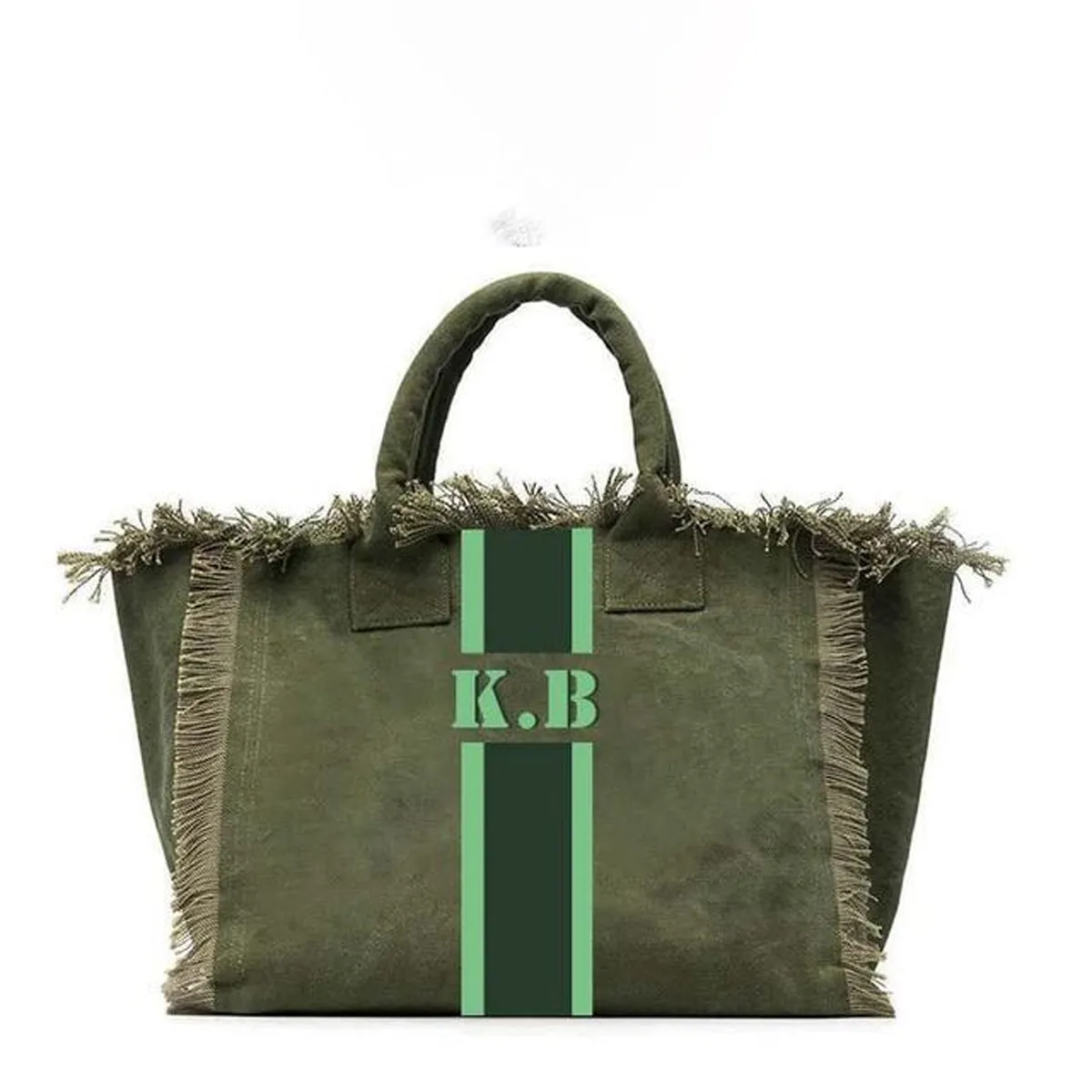 HPSP Handmade Bags, Summer American Style Trends Stripe Printing Women's Tassel HandBag Customizable Letters Canvas Tote Beach Bag Wedding Gift