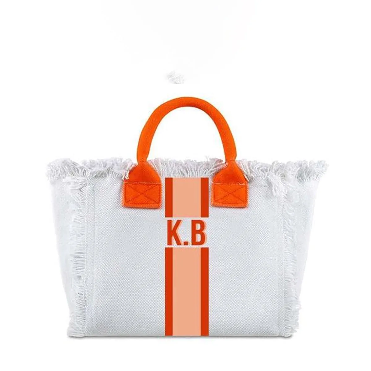 HPSP Handmade Bags, Summer American Style Trends Stripe Printing Women's Tassel HandBag Customizable Letters Canvas Tote Beach Bag Wedding Gift